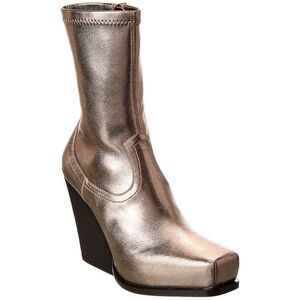 Stella Mccartney Cowboy Stretch Metallic Boot, Gold